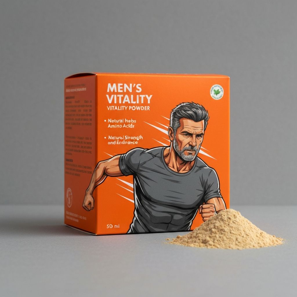 Men-focused vitality supplement with strength-supporting ingredients